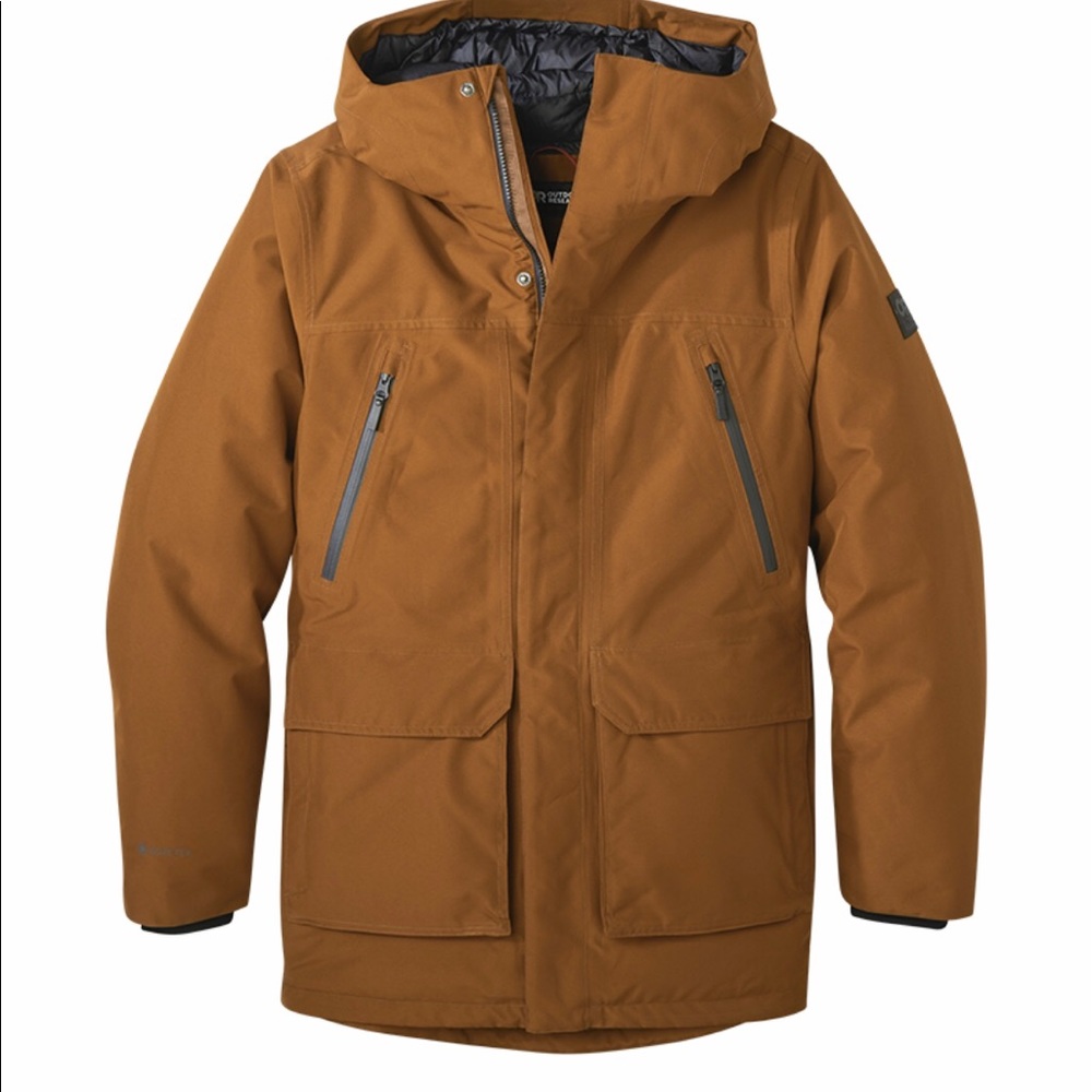 Outdoor Research Stormcraft down parka xl saddle